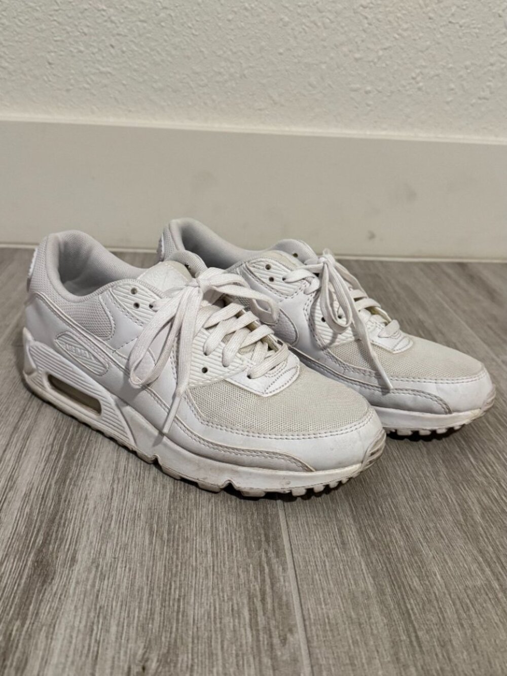 Nike Air Max 90 All White Sneakers Classic 8